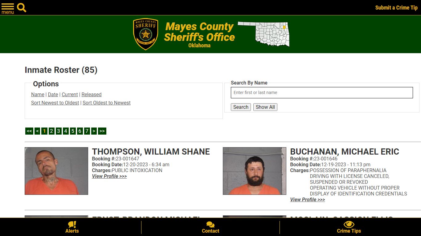 Inmate Roster - Current Inmates Booking Date Descending - Mayes County ...